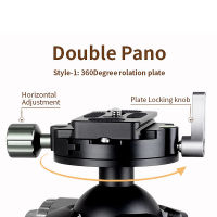 54 Tripod Ball Head 360 Degree Double Panoramic Photography Metal Ball Head Heavy Duty with Quick Release Plate