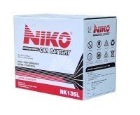 แบตเตอรี่ NIKO NK135L 70AH (เติมน้ำกรดเอง) รุ่นปรับปรุงใหม่ แผ่นกั้นใยแก้ว สำหรับรถกระบะและรถใช้งานทั่วไปที่ใช้ขั้วซ้าย (L) ***มีใบกำกับภาษี***