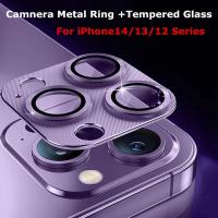 Camera Metal Ring Glass For iPhone 14 13 Pro Max Camera Lens Glass for iPhone 12 13mini 14 13pro 14pro max Camera Protector Film  Screen Protectors