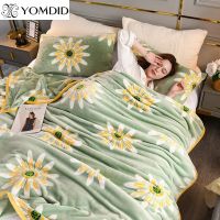 Soft Blanket Warm Coral Fleece Blankets Floral Cartoon Plaid Winter Sheet Bedspread Sofa Throw Mechanical Wash Leisure Covering