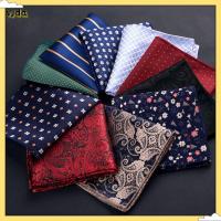 VJDA แฟชั่น Paisley ซาติน ผ้าเช็ดหน้า ผ้าเช็ดหน้าผู้ชาย เย็บปักถักร้อย Hankies