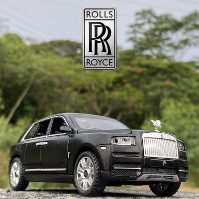 1:32 Scale Rolls Royce Cullinan Diecast รถโลหะรุ่นเสียงและแสงดึงกลับ SUV 7ประตูเปิดได้สำหรับของขวัญเด็กของเล่น