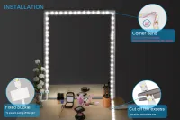 13ft4M Led Lights Kit Make-up Vanity Mirror Light with Dimmer Power Supply