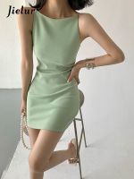 ♀✻ Jielur 2022 Summer Women New Spaghetti Strap Elegant Party Mini Dress Female Fashion Sexy Ladies Sleeveless Clothes