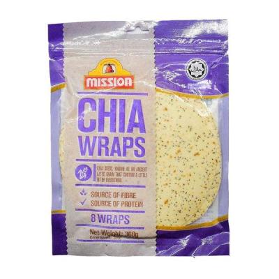 Mission CHIA 8 Wraps Source of Fiber 360 g