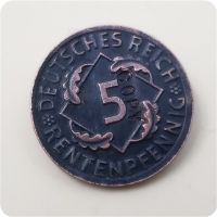 คอลเลกชัน5 Rentpfennig 1925f เหรียญที่ระลึกเยอรมนี1923กรัม