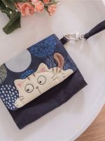 New Qile Cat Girl Canvas Mom Cute Cartoon Coin Hand Carrying Mini Small Single Layer Coin Purse 820450 【OCT】