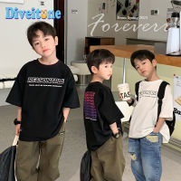 Boys round neck cartoon casual half sleeved top เสื้อยืดเด็กผู้ชาย และฤดูใบไม้ร่วงเด็ก แฟชั่นแขนสั้น