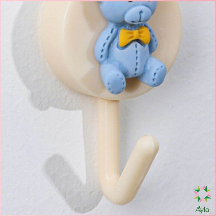 ayla-ตะขอแขวนติดผนัง-ลายการ์ตูนน่ารัก-3d-cartoon-coat-hook