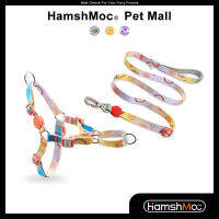 HamshMoc No Pull Dog Harness And Leash Set East เดินสัตว์เลี้ยงสายรัดปรับสายจูงสุนัขไนล่อนสำหรับสุนัขขนาดกลางขนาดเล็ก