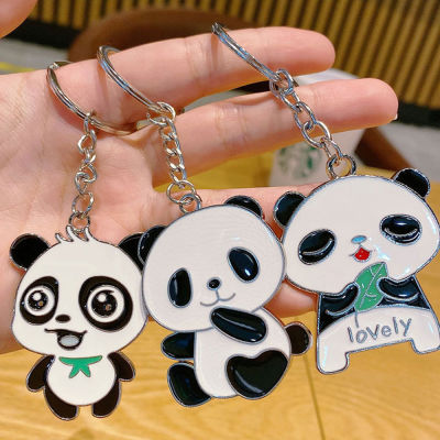 Stainless Key Gift Steel Ornaments Keychain Charms Panda