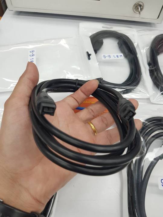 สาย-firewire-800-9-9-สายเคเบิลมาตรฐาน-ieee-1394b-9-pin-ถึง9ขาชายชาย-firewire