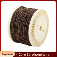 4 Core Speaker Wire Earphone Line Audio Upgrade Cable Flexible HiFi Headphone Detachable Cord PVC PU Jacket Digital Cables Replacement Parts