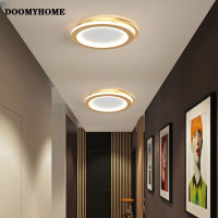 DOOMYHOME ไฟ LED กลมสี่เหลี่ยมสีดำทองแบบเรียบง่ายไฟเพดานห้องนั่งเล่นห้องทำงานห้องห้องนอนทางเดินห้องโถงทางเดินโคมไฟในร่ม