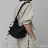 hot【DT】✗  Color Totes Shoulder for 2020 Personalized Pleated Drawstring Female Commuter Handbag