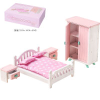 Wooden Mini Bedroom Living Room Dining Room Miniature Doll House Furniture Play House Toys Accessories Set Childrens Toys Gift