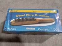 แปรงรวด 4แถว Star *อ แปรงลวดเหล็ก STAR STAR STEEL WIRE CIRCULAR BRUSH