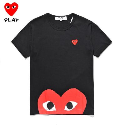 100% Genuine Original COMME des Garcons CDG Play T-shirt High Quality Mens Womens Cotton Short Sle