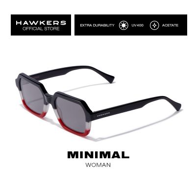 HAWKERS Tri Color Dark MINIMAL Sunglasses for Men and Women, unisex. UV400 Protection. Official product designed in Spain 400003
