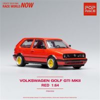 POP RACE 1:64 Golf Gti MKII Red Die-Cast Car Model Collection Miniature Die-Cast Vehicles