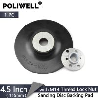 4.5Inch 115mm Sanding Disc Backing Pad with M14 Thread Lock Nut Resin Fibre Disc Rubber Backup Pad for Angle Grinder