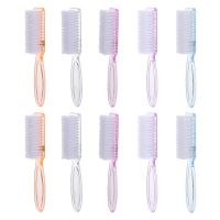 10pcs Nail Brush Cleaning Handle Grip Nail Brushes Long Handle Fingernail Scrub Nail Cleaning Brushes Salon Manicure Accessories