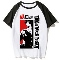 Persona 5 Tshirt อะนิเมะ Y2K ผู้หญิงเสื้อยืดการ์ตูนญี่ปุ่นเด็กผู้หญิงเสื้อผ้ามังงะกราฟิก