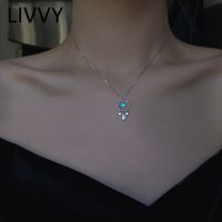 LIVVY Silver Color Hot Sale Micro Dream Catcher Zircon Necklace for Women Couples Fashion Vintage Party Jewelry