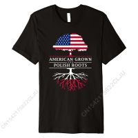 American Grown With Polish Roots - Poland Premium T-Shirt Normal Tops Shirt For Men Cotton Top T-shirts Cool Coupons