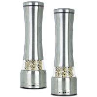 2PCS Stainless Steel Salt Pepper Grinder, Adjustable Coarse and Fine Sea Salt Grinder &amp; Pepper Grinder, Spice Grinder