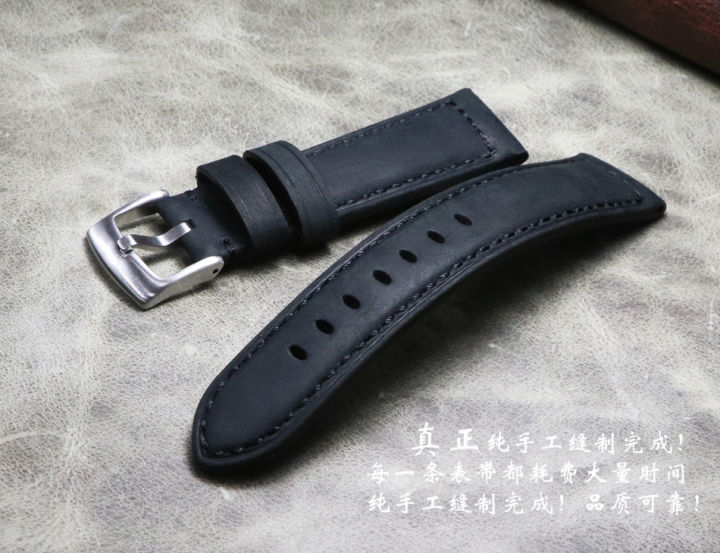 22mm-24mm-new-style-mens-high-end-black-thick-cowhide-watch-band-strap-wristband-universal-watch-accessories-for-pam-big-watch