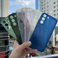 S21 S22 Samsung Galaxy S23บวก S23 S22 S21พิเศษ FE Note 20ผิวด้านโปร่งใสเคลือบ TPU สี่เหลี่ยมพิเศษกรอบด้านหลังบางเคสนิ่มใส่โทรศัพท์ปกป้องกล้อง