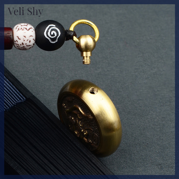 veli-shy-พวงกุญแจเชือกนำโชคทองแดงโบราณพวงกุญแจทองเหลืองขอให้โชคดีพวงกุญแจ-fengshui-จีน12สัตว์ราศีป้ายรถพวงกุญแจรถจี้ของขวัญ