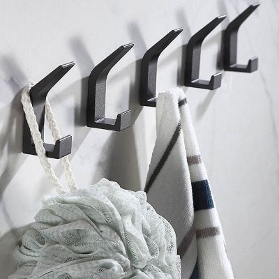 【YF】 No Drilling Double Hook Wall Organizer for Behind-door Key Cloth Hanger Bathroom Robe Towel Holder Rack Kitchen Accessories