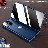 For 13 12 11 Pro Max 13mini 12mini Shockproof Full Lens Protection Privacy Magnetic Transparent Case Lens Metal Cover