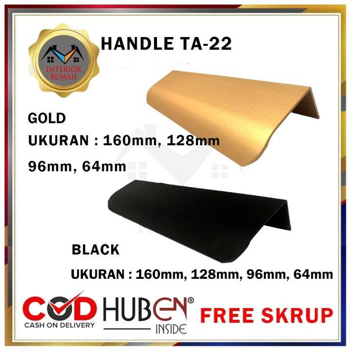 Handel Tarikan Laci Handlel Tarikan Lemari Ta Huben Gold Hitam