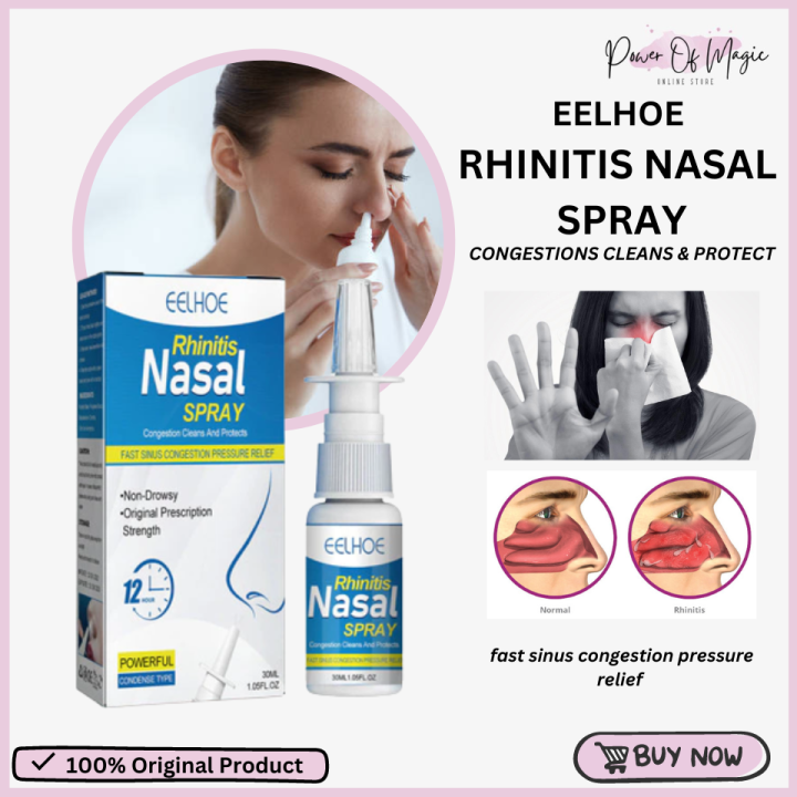 AUTHENTIC!! EELHOE Rhinitis Nasal Spray Relieve Congestion Not Irritate ...