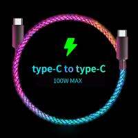 【ขาย】6A 1เมตร Type C แสงสาย RGB ชาร์จอย่างรวดเร็วชาร์จโทรศัพท์มือถือสำหรับ iPhone 13 Pro USB-C สายข้อมูลสำหรับ iPhone 12 Xiaomi R Edmi