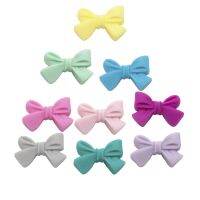 【DT】hot！ 10pcs Beads BPA Bow Tie Baby Teething Bead Jewelry Making Chewable