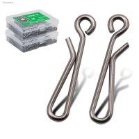 ❈卐 50-100pcs/box Stainless Steel Hook Fast Clip Lock Snap Swivel Solid Rings 0 -4 Safety Snaps Fishing Hook Connector Hook Tool