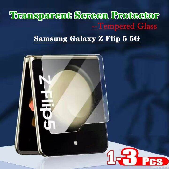 ขายดี-1-3ชิ้นฟิล์มกระจกเทมเปอร์-samsung-galaxy-z-พลิก5-5กรัมปกป้องหน้าจอสำหรับ-zflip5-z-flip5ฟิล์มป้องกันชัดเจนแบบ-hd-ฟิล์มกันรอยด้านหน้า