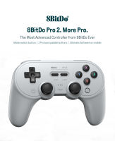 8BitDo Pro 2จอยควบคุมเกมบลูทูธไร้สาย8Bitdo Pro Plus 2,จอยสติ๊กสำหรับ Nintendo Switch, PC,MacOS,Android, Steam