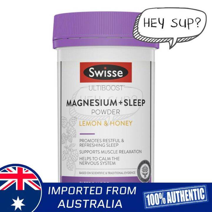 Swisse Ultiboost Magnesium + Sleep Powder Lemon & Honey Flavor 180g
