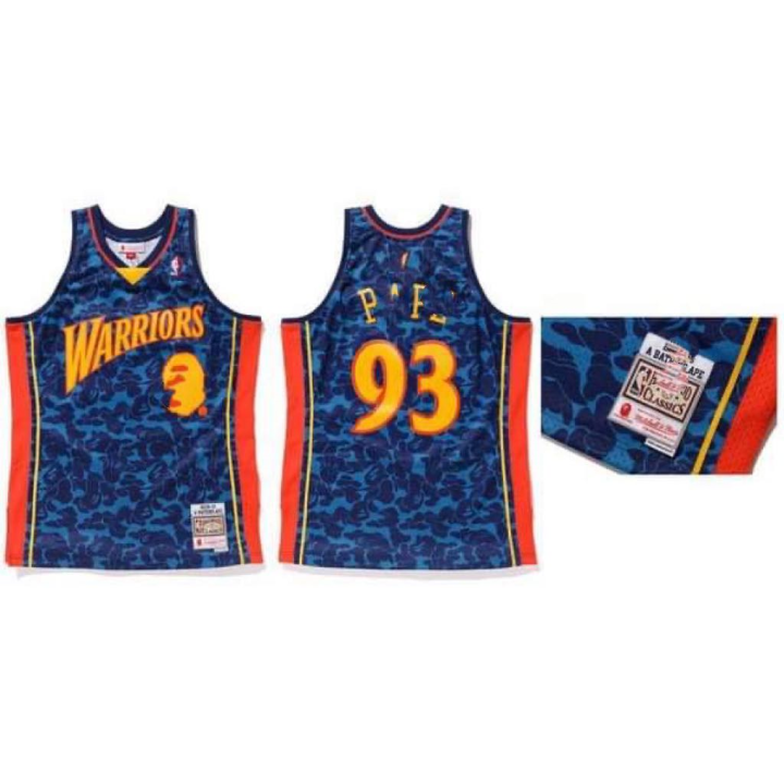 bape mitchell and ness warriors