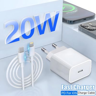 Original PD 20W Fast Charger For Apple iPhone 11 12 13 14 Pro Max USB C Lightning Cable Fast Charging Phone Charge Accessories