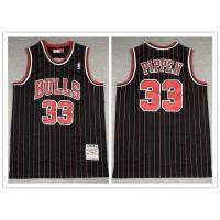 【10 Styles】 Chicago Bulls No. 33 Pippen Stripe Basketball Jersey G9HQ