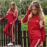 Womens Tracksuits Two Pieces Set Long Sleeve Outfits Striped Sport Wear Casual Sweat Suits Fitness Top Pant Jogger Tracksuit