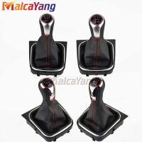 Car Shift Level Adapter Gear Stick Knob 5 6 Speed Leather Boot For V W Volkswagen Golf 5/6 MK5/6 Scirocco(2009) octavia