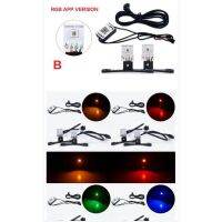 Car Led DRL Devil Eye Demon Evil Eyes LED Bluetooth APP RGB 2.5 Headlights Motorcycle Mini Projector Accessories DIY