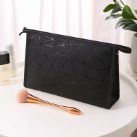 High capacity Waterproof Cosmetic Bag Women PU leather Toiletry Make up Organizer Travel Wash Bags Shower Makeup Storage Pouch Toiletries  Cosmetics B